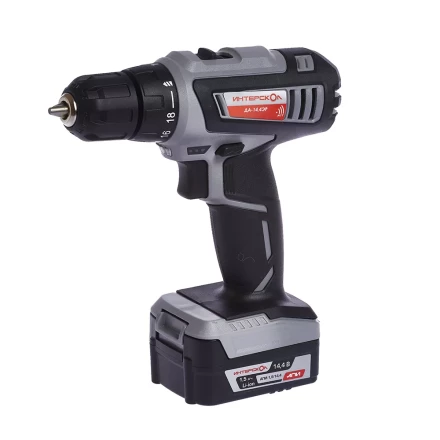 Аккумуляторная дрель-шуруповерт ИНТЕРСКОЛ ДА-14,4ЭР Li-ion АПИ (2 х 1,5Ач) купить в Сургуте