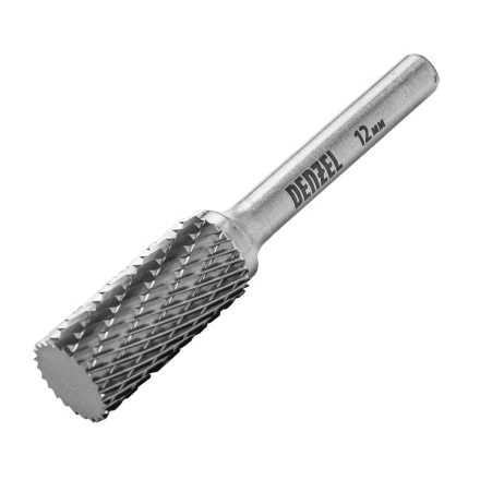 Борфреза по металлу твердосплавная, цилиндрическая, тип-А, 12 мм// Denzel 72003 купить в Сургуте