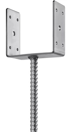 ЗУБР ОС-U, 121 x 120 x 60 мм, U-образное основание столба (310286-120) купить в Сургуте