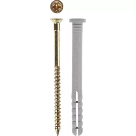 Дюбель-гвоздь ЗУБР полипропиленовый, цилиндрический бортик, 8 x 80 мм, 50 шт 4-301365-08-080 купить в Сургуте