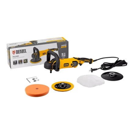 Машина полировальная Denzel CP-180, 1400 Вт, 180 мм, 0-3000 об/мин 27701 купить в Сургуте