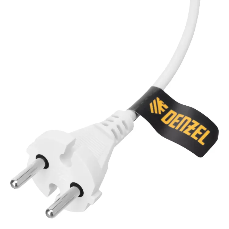 Шнур сетевой Denzel Energy Series, ПВС, 1,5 м, 2 x 1 мм, с неразборной вилкой, белый, 3 м, 37660 купить в Сургуте