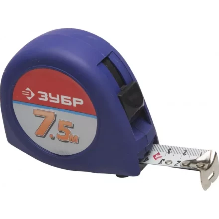 Рулетка ЗУБР &quot;СТАНДАРТ&quot;, корпус с резиновым напылением, 7,5м/25мм 34016-8 купить в Сургуте
