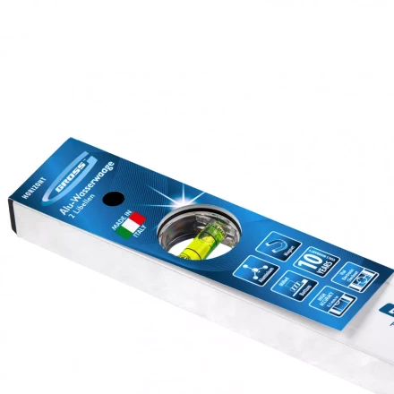 Уровень алюминиевый 400 мм фрезерованный 2 глазка магнитный Gross 33670 купить в Сургуте