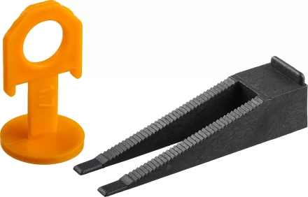 ЗУБР СВП, комплект: 1,7 мм, клин+зажим 50 + 50 шт, система выравнивания плитки (3384-H50) купить в Сургуте