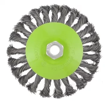 Щетка для УШМ 125 мм М14 &quot;тарелка&quot; крученая металлическая проволока СИБРТЕХ 746117 купить в Сургуте