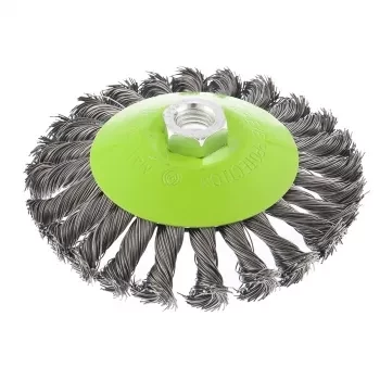 Щетка для УШМ 125 мм М14 &quot;тарелка&quot; крученая металлическая проволока СИБРТЕХ 746117 купить в Сургуте