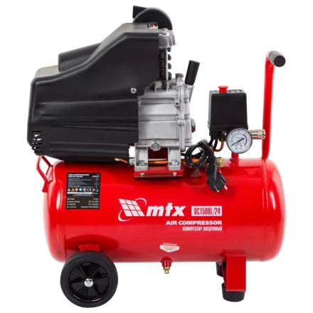 Компрессор воздушный MTX 58003, DC1500L/24, 1,5 кВт, 24 л, 210 л/мин купить в Сургуте