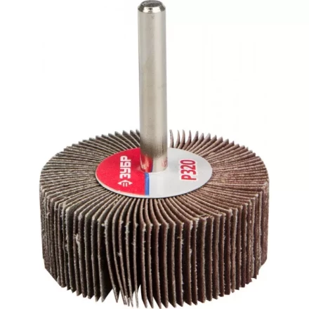 Круг шлифовальный ЗУБР &quot;МАСТЕР&quot; веерный лепестковый, на шпильке, тип КЛО, зерно-электрокорунд нормальный, P320, 20х50мм 36601-320 купить в Сургуте