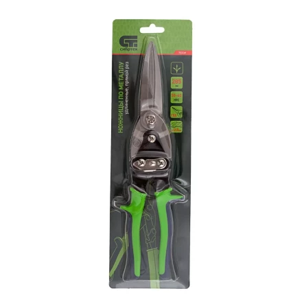 Ножницы по металлу Сибртех 78339, удлиненные, 285 мм, пряморежущие, двухкомпонентные обрезиненные рукоятки купить в Сургуте