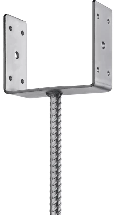 ЗУБР ОС-U, 141 x 120 x 60 мм, U-образное основание столба (310286-140) купить в Сургуте