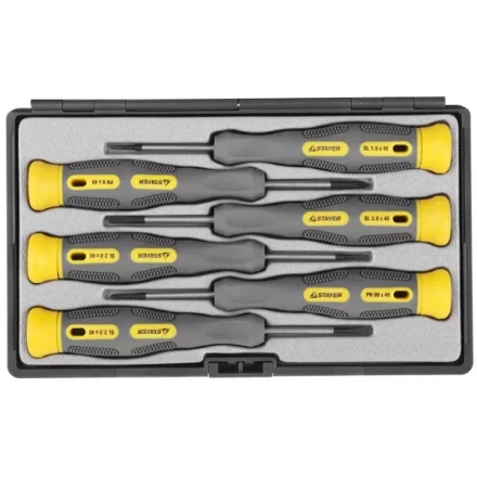 Набор STAYER &quot;PROFESSIONAL&quot; &quot;MAX-GRIP&quot;: Отвертки для точн работ, Cr-V, двухкомп рукоятка, магнит наконеч, 6 предметов 25826-H6 G купить в Сургуте