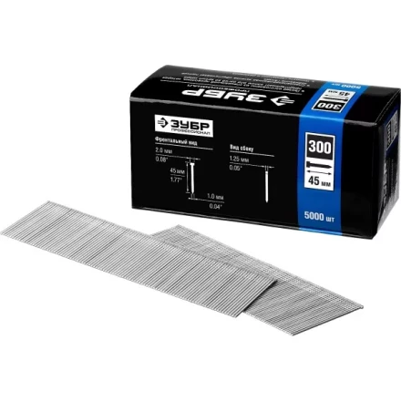 Гвозди тип 300, 45 мм, особотвердые, ЗУБР &quot;ПРОФЕССИОНАЛ&quot; 31830-45, 5000 шт 31830-45 купить в Сургуте