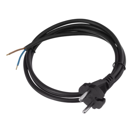 Шнур сетевой Denzel Energy Series, ПВС, 1,5 м, 2 x 1 мм, с неразборной вилкой, черный, 3 м, 37661 купить в Сургуте