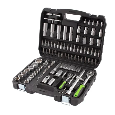 Набор инструмента 108 предметов, 1/2&quot;, 1/4&quot; Сибртех 13498 купить в Сургуте