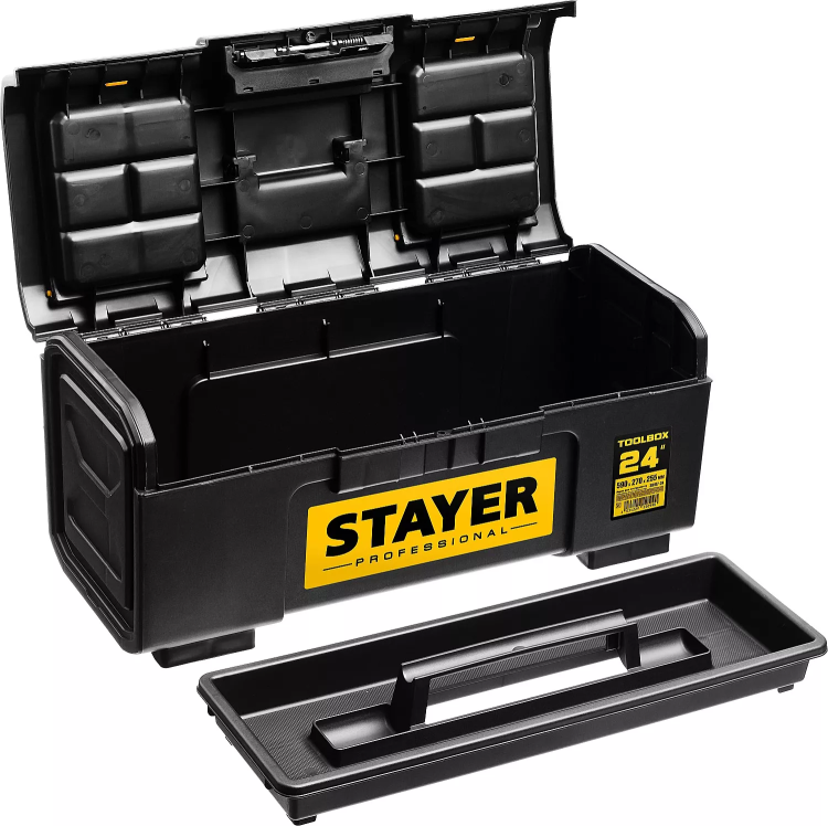 Ящик для инструмента "TOOLBOX-24" пластиковый, STAYER Professional 38167-24 купить в Сургуте