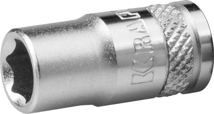 Торцовая головка KRAFTOOL "INDUSTRIE QUALITAT", Cr-V, FLANK, хромосатинированная, 1/4", 6 мм 27815-06_z01 купить в Сургуте