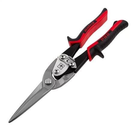 Ножницы по металлу Matrix 78328, удлиненные, 290 мм, прямой рез, CrMo, двухкомпонентные обрезиненные рукоятки, PRO купить в Сургуте