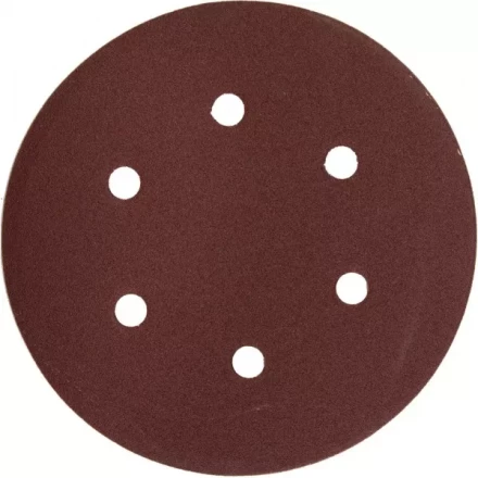 Круг шлифовальный ЗУБР &quot;МАСТЕР&quot; универсальный, из абразивной бумаги на велкро основе, 6 отверстий, Р120, 150мм, 5шт 35566-150-120 купить в Сургуте