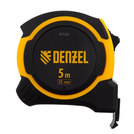 Рулетка Denzel 5м х 25мм, двухкомп. корпус, магнитный обрезиненный зацеп, 31532 купить в Сургуте