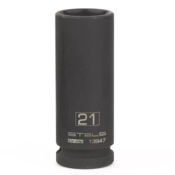 Головка ударная удлиненная шестигранная 21мм 1/2&quot; CrMo Stels 13947