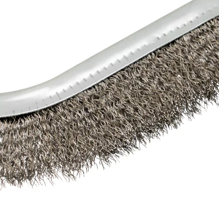 Щетка металлическая с пластмассовой ручкой, нержавеющая проволока Denzel 748287 купить в Сургуте