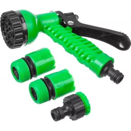 Набор поливочный РОСТОК: Распылитель пистолетный 7 поз., 2 соединителя 1/2&quot;, адаптер внешний 427368 купить в Сургуте