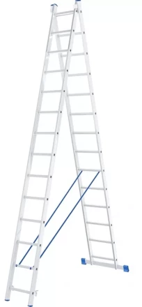 Лестница 2-х секционная алюминиевая 2*14 1013302 купить в Сургуте