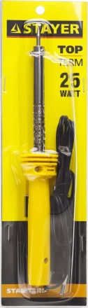 Паяльник STAYER &quot;STANDARD&quot; с пластмассовой рукояткой и долговечным жалом, 25 Вт, конус 55330-25 купить в Сургуте