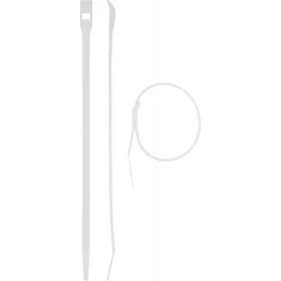 Кабельные стяжки белые КОБРА, с плоским замком, 3.6 х 150 мм, 50 шт, нейлоновые, ЗУБР 30930-36-150