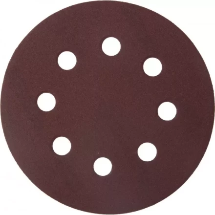 Круг шлифовальный ЗУБР &quot;МАСТЕР&quot; универсальный, из абразивной бумаги на велкро основе, 8 отверстий, Р320, 115мм, 5шт 35560-115-320 купить в Сургуте