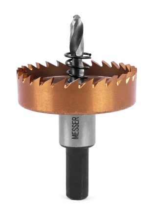 HSS-TiN коронка MESSER 48мм с центр. сверлом и толкающей пружиной для  лист. материала  до 2 мм ц/х купить в Сургуте