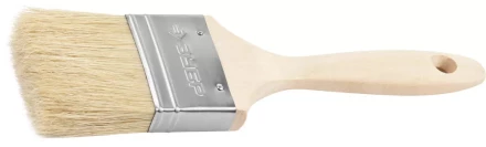 Кисть плоская ЗУБР &quot;УНИВЕРСАЛ-ЭКСПЕРТ&quot;, светлая натуральная щетина, деревянная ручка, 2,5&quot;/63мм 01005-063 купить в Сургуте