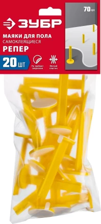 ЗУБР РЕПЕР, 70 мм, 20 шт, маяки для пола самоклеящиеся (301616-20) купить в Сургуте