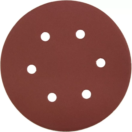 Круг шлифовальный ЗУБР &quot;МАСТЕР&quot; универсальный, из абразивной бумаги на велкро основе, 6 отверстий, Р320, 150мм, 5шт 35566-150-320 купить в Сургуте