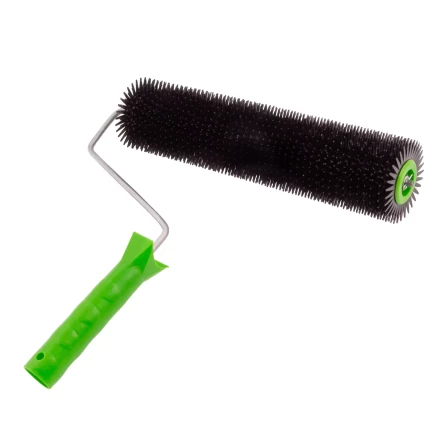 Валик игольчатый для наливных полов с ручкой, острая игла, 300 мм Сибртех 81111 купить в Сургуте