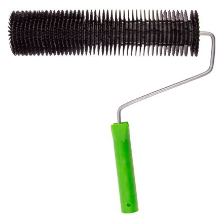 Валик игольчатый для наливных полов с ручкой, острая игла, 300 мм Сибртех 81111 купить в Сургуте