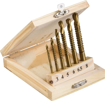 ЗУБР &quot;МАСТЕР&quot;. Сверло фрезеровальное по дереву, тонколистному металлу, 6шт, 3-4-5-6-6.5-8 мм 29965-H6 купить в Сургуте