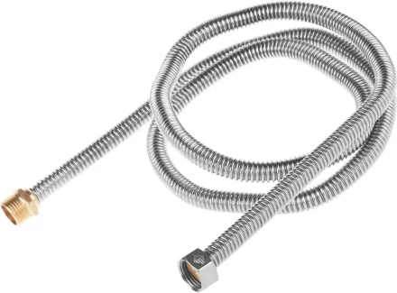 Подводка ЗУБР &quot;ЭКСПЕРТ&quot; сильфонная из нержавеющей стали, для воды, г/ш  (гайка-штуцер), 1/2&quot;, 1,5м 51011-G/S-150 купить в Сургуте