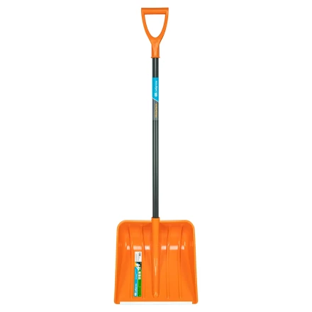 Лопата для уборки снега пластиковая Сибртех, 400х405х1380 мм, стальной черенок, усиленная 61666 купить в Сургуте