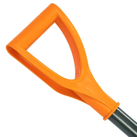 Лопата для уборки снега пластиковая Сибртех, 400х405х1380 мм, стальной черенок, усиленная 61666 купить в Сургуте