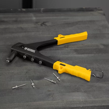 Заклепочник ручной Denzel, 255 мм, заклепки 2,4-3,2-4,0-4,8 мм, 40440 купить в Сургуте