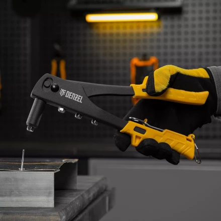 Заклепочник ручной Denzel, 255 мм, заклепки 2,4-3,2-4,0-4,8 мм, 40440 купить в Сургуте