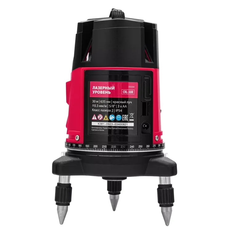Лазерный уровень MTX CRL-30R, 30 м, красный луч, батарейки, резьба 5/8" 35034 купить в Сургуте
