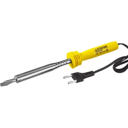 Паяльник STAYER &quot;STANDARD&quot; с пластмассовой рукояткой и долговечным жалом, 80 Вт, клин 55330-80 купить в Сургуте