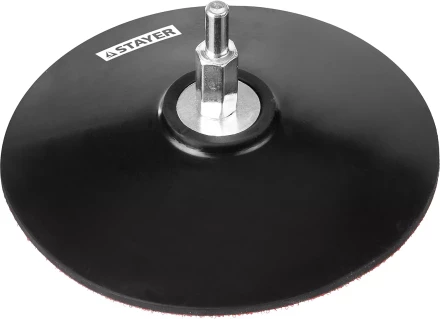 Тарелка опорная STAYER &quot;MASTER&quot; резиновая для дрели, на липучке, d=115мм 35740-115 купить в Сургуте