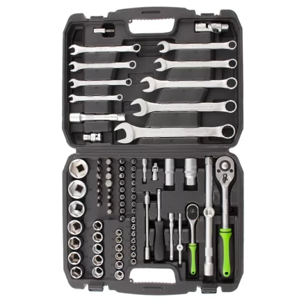 Набор инструмента 83 предмета, 1/2&quot;, 1/4&quot; Сибртех 13500 купить в Сургуте