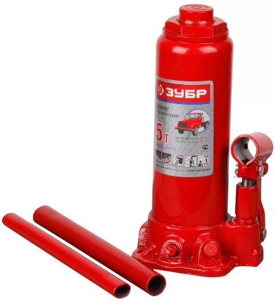 Домкрат ЗУБР гидравлический бутылочный, для автомобилей ГАЗ, 5т, 228-390мм 43059-390-5 купить в Сургуте