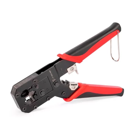 Кримпер многофункциональный КВТ JT-02А с 2 встроенными модулями для обжима RJ-45, RJ-12, RJ-11 (101929) купить в Сургуте