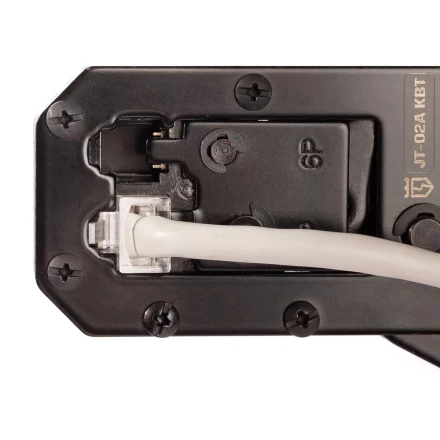 Кримпер многофункциональный КВТ JT-02А с 2 встроенными модулями для обжима RJ-45, RJ-12, RJ-11 (101929) купить в Сургуте